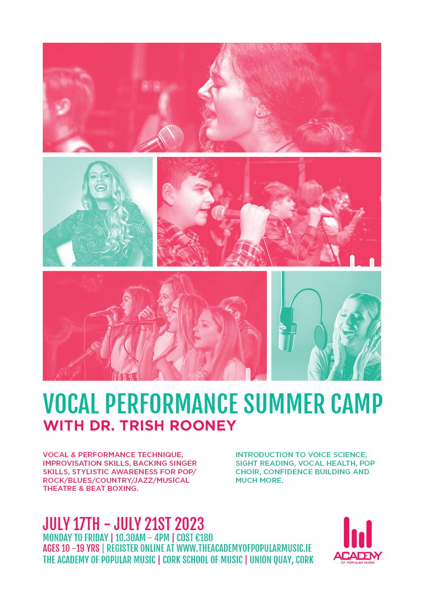 Singing & Vocal Performance Summer Camp Poster Cork Ireland